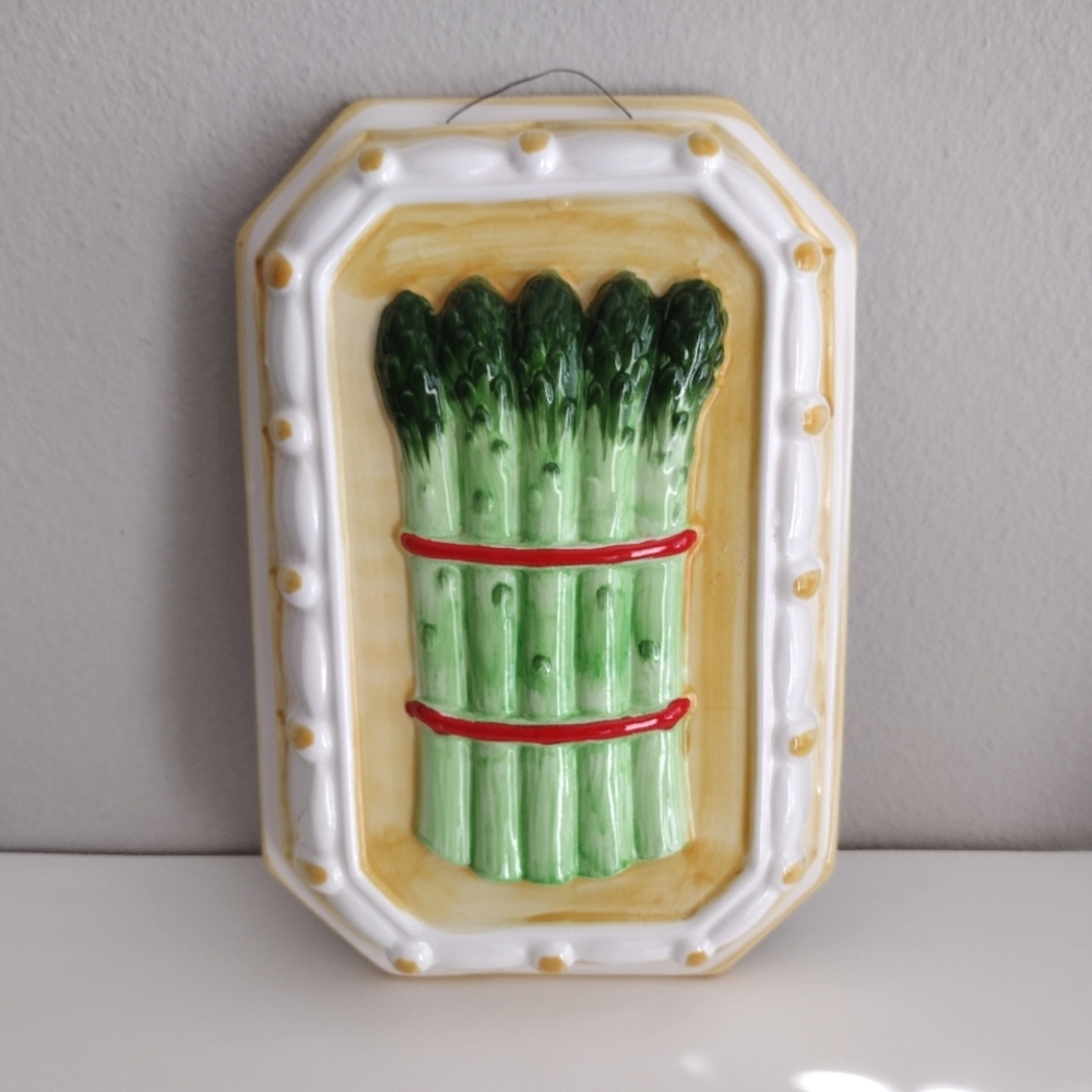 Vintage Sigma Green Asparagus Ceramic Mold Kitchen Decor made in Japan